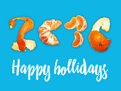 Happy hollidays card first shot holidays illustration mandarin new year