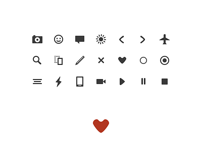 Set of icons heart icons set vector