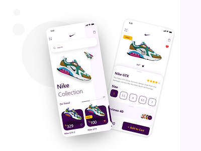 Sneaker app UI Shot