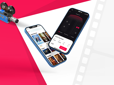 Movie ticket booking app concept mobile app ui movie app movie ticket booking ui uidesign uiux uxdesign