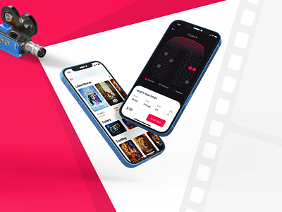 Movie ticket booking app concept