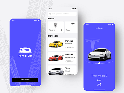 Car Rent app Concept