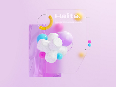 Halite 3d digital art graphic design