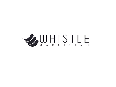 Whistle Marketing adobe illustrator branding clean logo vector whistle white and black