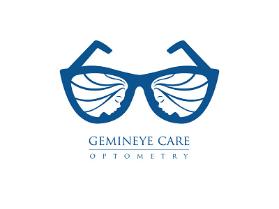 Gemineye Care adobe illustrator branding eye care eyes gemini glasses graphic design logo optometry vector