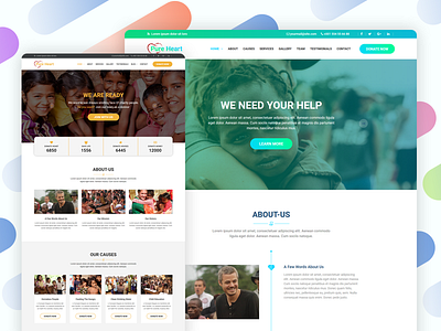 PureHeart - Charity & nonprofit NGO Template