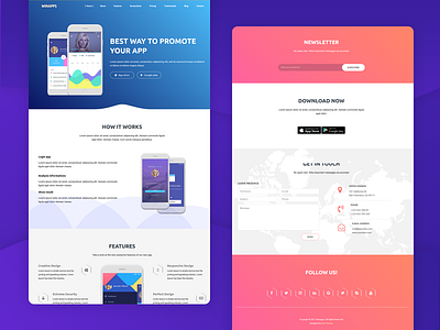 Winapps - App Landing Page HTML Template app landing app landing page app landing template app showcase app store app template app website apps landing page mobile app landing page modern app landing trending landing page