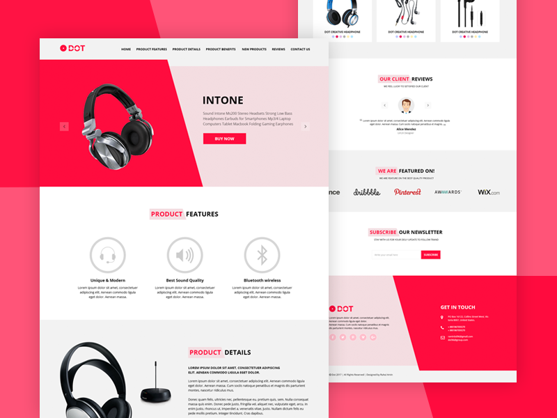 Download Landing Page Psd Template Freebie By Ruhul Amin On Dribbble PSD Mockup Templates