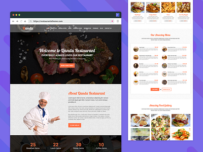 Quanda - Pizza shop restaurant website template