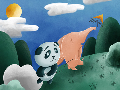 Elephant, Panda & Kite