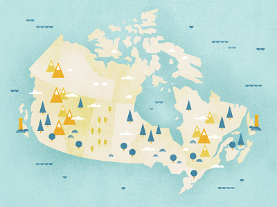 Map O' Canada animation design flatdesign graphic illustration print texture