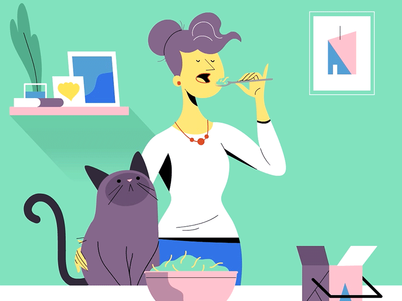 The Lap Cat animation cat colour design gif illustration