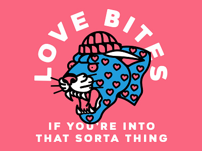 Love Bites beanie love panther