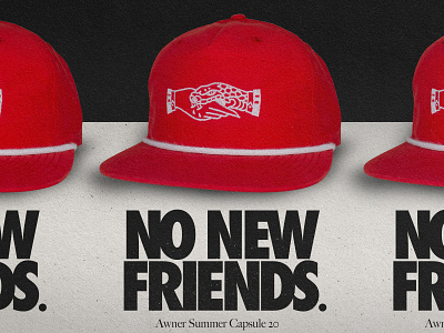 No New Friends Capsule hat snake snapback
