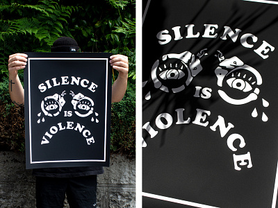 "Silence Is" Print blm silence is violence
