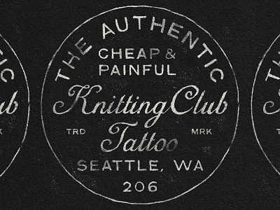 Knitting Club Badge badge knitting club seattle tattoo