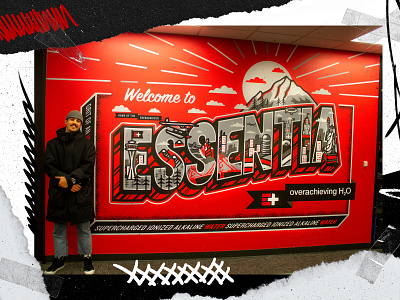 Welcome to Essentia Mural mural postcar rainier seattle