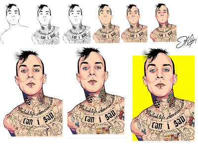 What's a Vector? illustration portriat tattoo travis barker