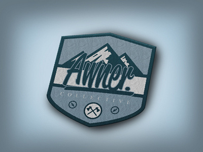 Patch axes embroidery logo mountains patch