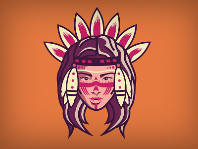 Locals Only! headdress illustration indian native american