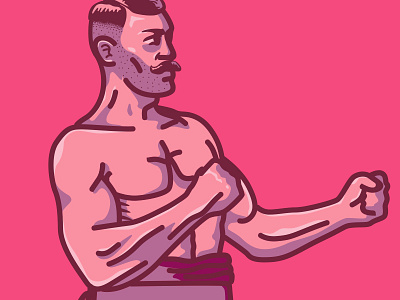 Square Up! bare knuckle boxer fighter heavy hands mustache