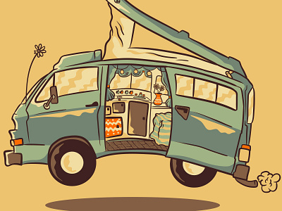 Go Somewhere! camper hippie van