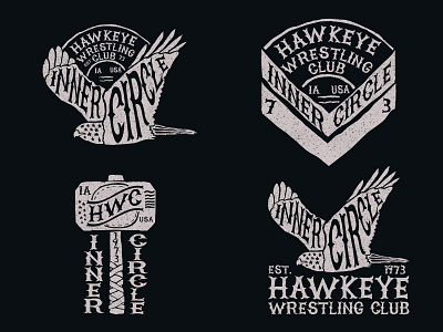HWC Raw Badges badge chevron hammer hawk