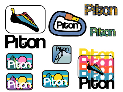 Piton badges clothing piton