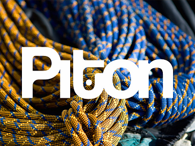Piton Logo Type climbing logo piton