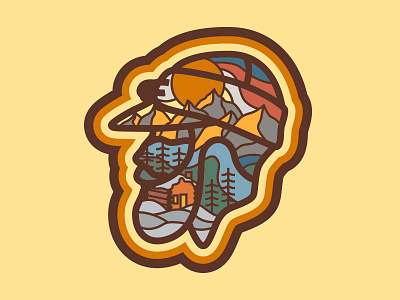 Free Your Mind badge beard outdoor badge