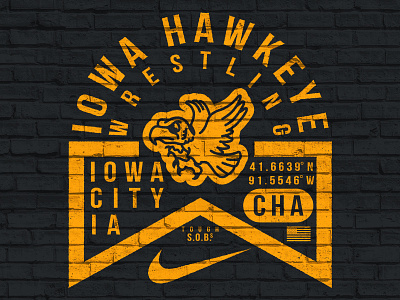 Iowa Badge hawk iowa hawkeyes wrestling