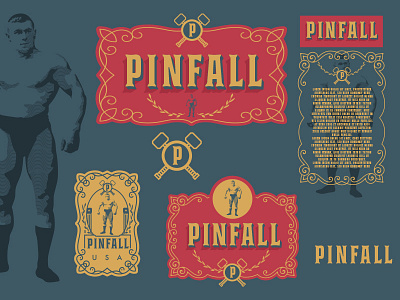 Pinfall Elements Round 2 badge banners wrestler