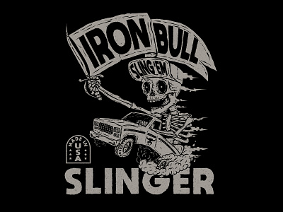 Ironbull Slinger rat fink skeleton skull truck