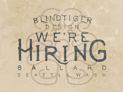 We're Hiring! ballard beer craft beer design hiring lettering seattle