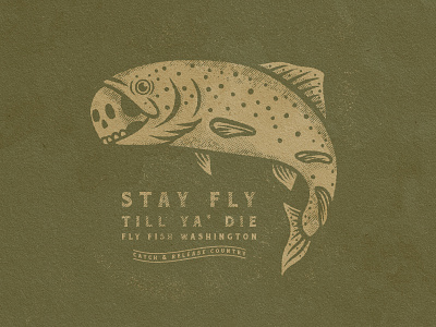 Stay Fly fish fly fishing skull trout