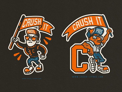 Crush It Mascots flags mascot