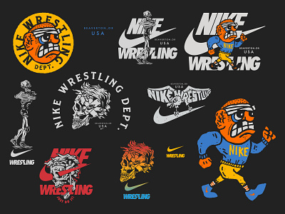 Nike Wrestling Dept. mascot nike wrestling