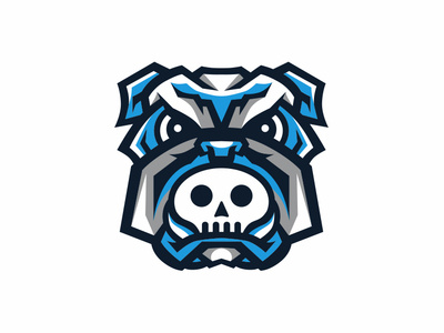 Bulldog bulldog logo skull