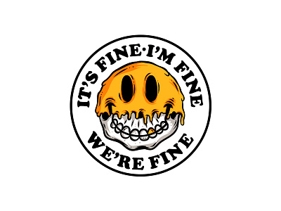 We're Fine! skull smiley