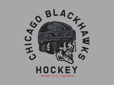 Windy City Chirpin' blackhawks chicago hockey skull