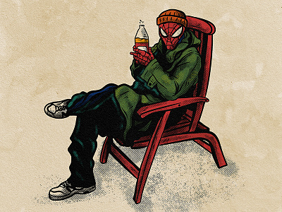 Spidey Chillin' beer local spiderman