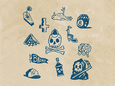 Flash Sheet flash paint skull tattoo