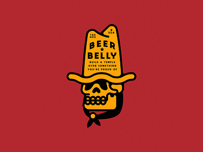 Beer Belly beer cowboy skull