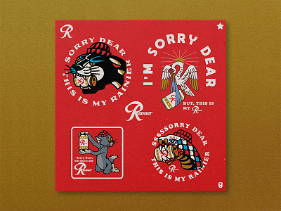 Sorry Dear Sheet panther rainier rainier beer snake sticker sheet tattoo