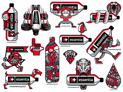 Essentia Water Illustrations