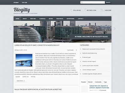 Blogitty WordPress theme - Mainpage mainpage wordpress blog theme