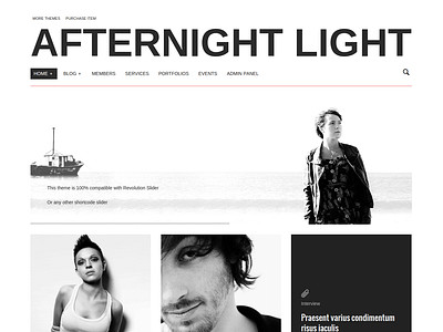 Afternight - Light version wordpress theme