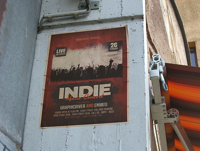 Indie Music Concert Flyer best best template concert design flyer folk grunge indie music rock sell template