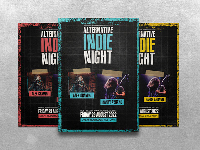 Alternative Flyer concert design flyer graphic design indie music poster template