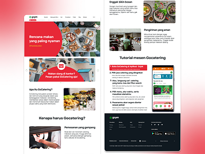 Gocatering - Landing Page app design ui ux